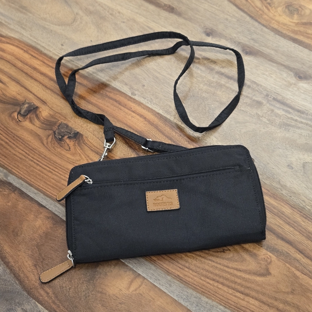 Roots 73 Black Nylon Crossbody Bag